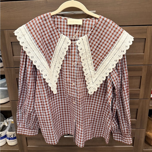 Loeffler Randall Tops - Loeffler Randall Ken Collared Top NWT